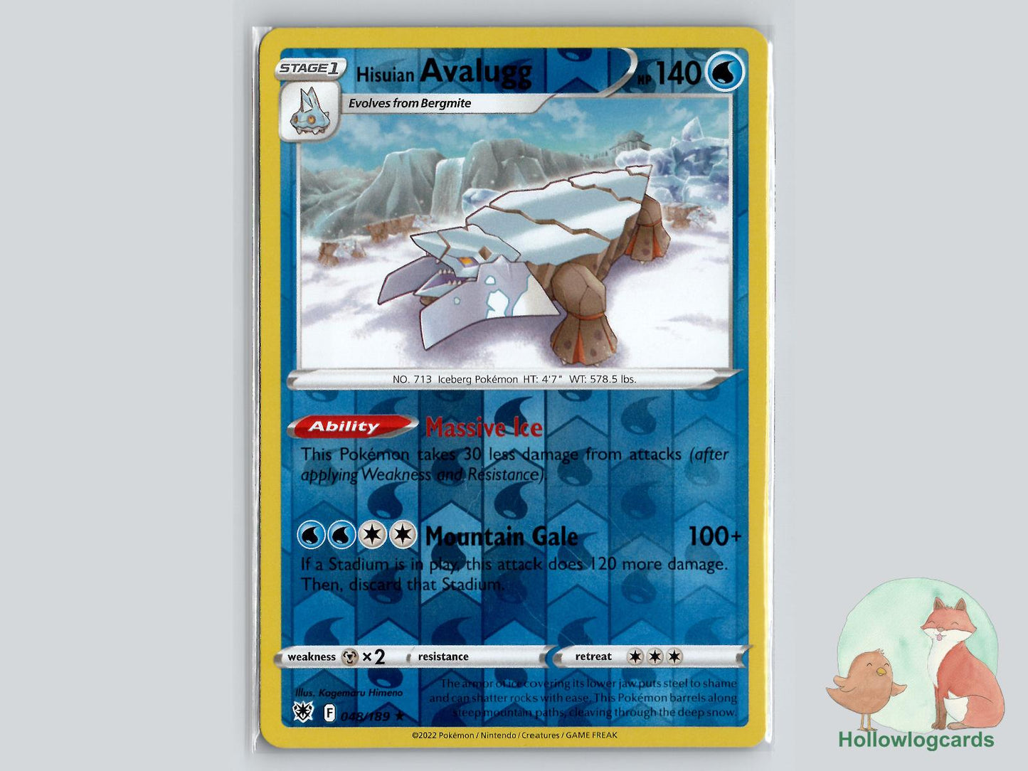 Hisuian Avalugg (048/189) - Astral Radiance Pokémon Card