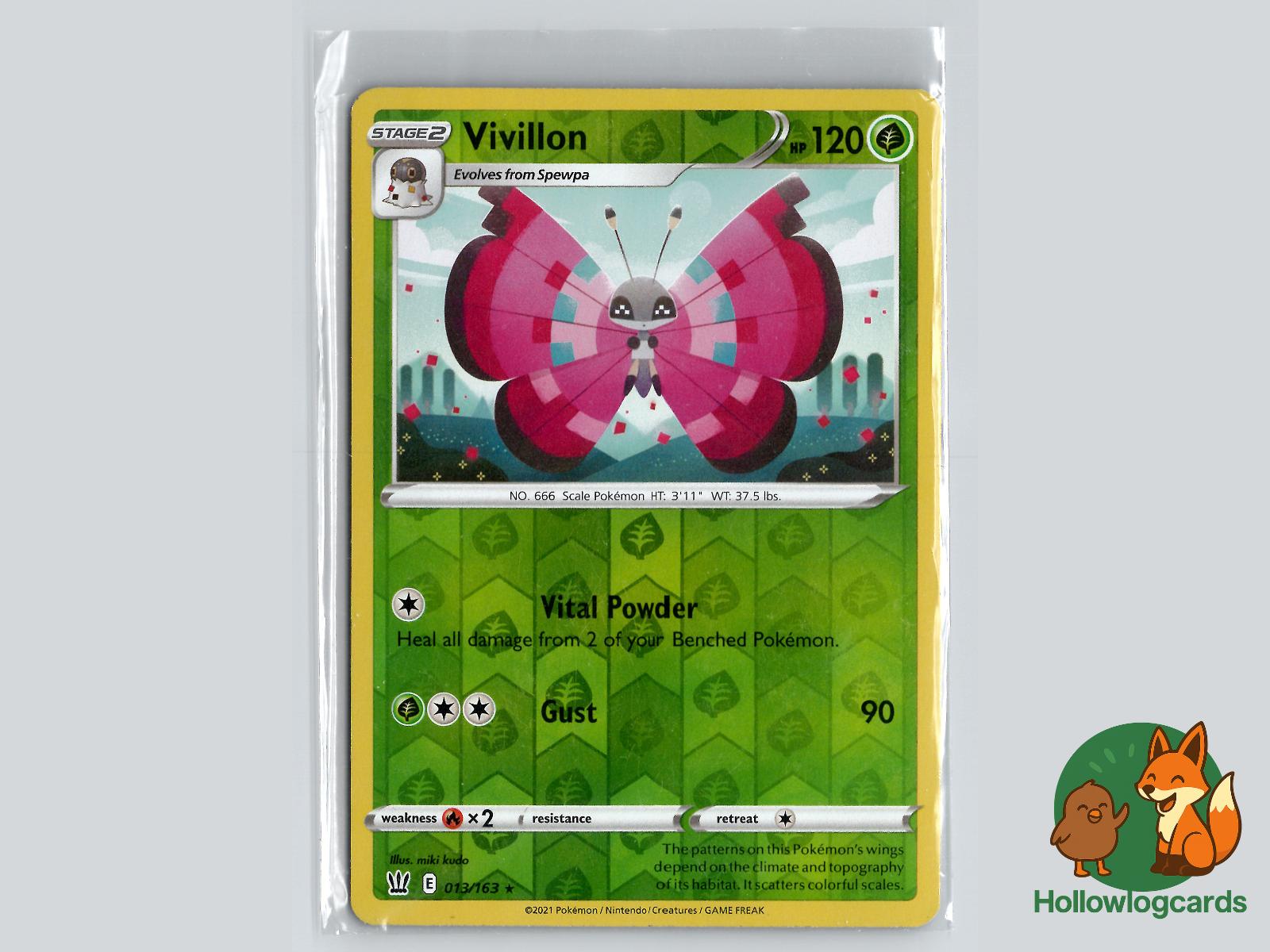 Vivillon (013/163) - Battle Styles Pokémon Card