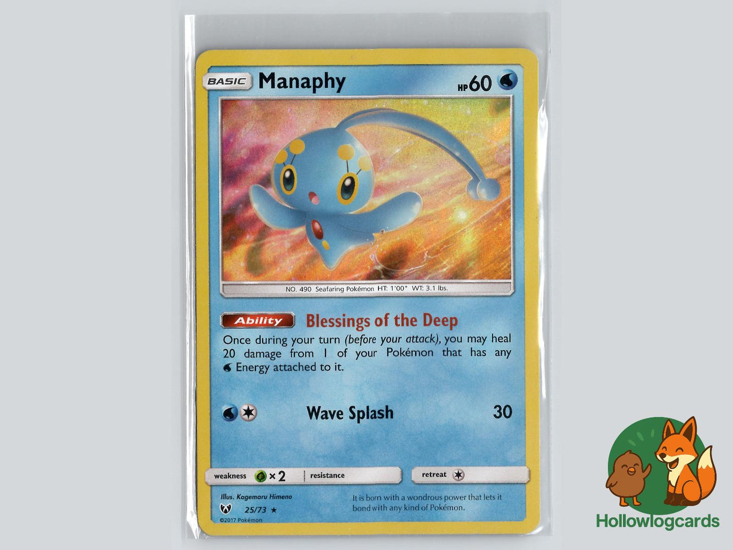 Manaphy (25/73) - Shining Legends Pokémon Card