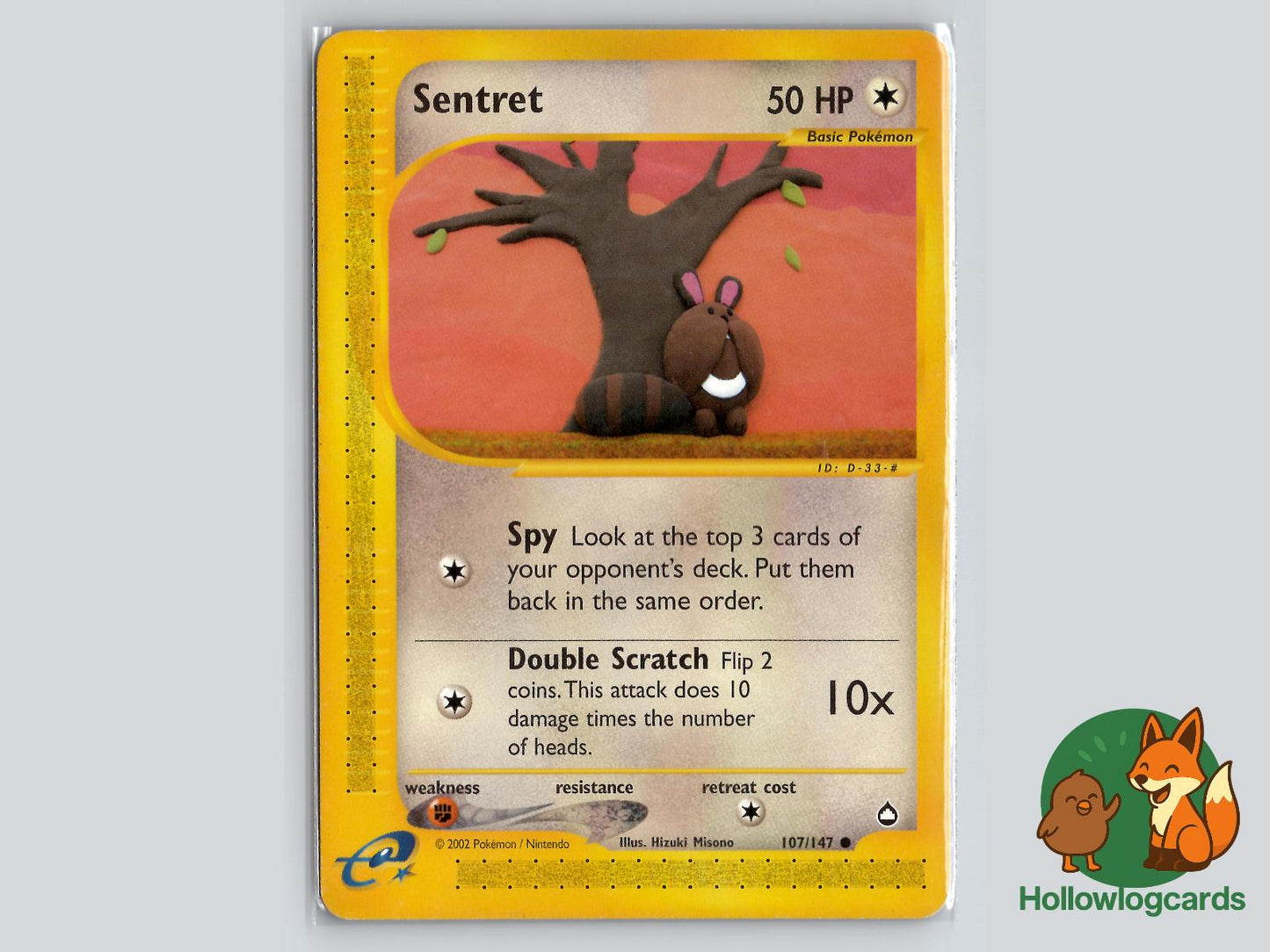 Sentret (107/147) - Aquapolis Pokémon Card