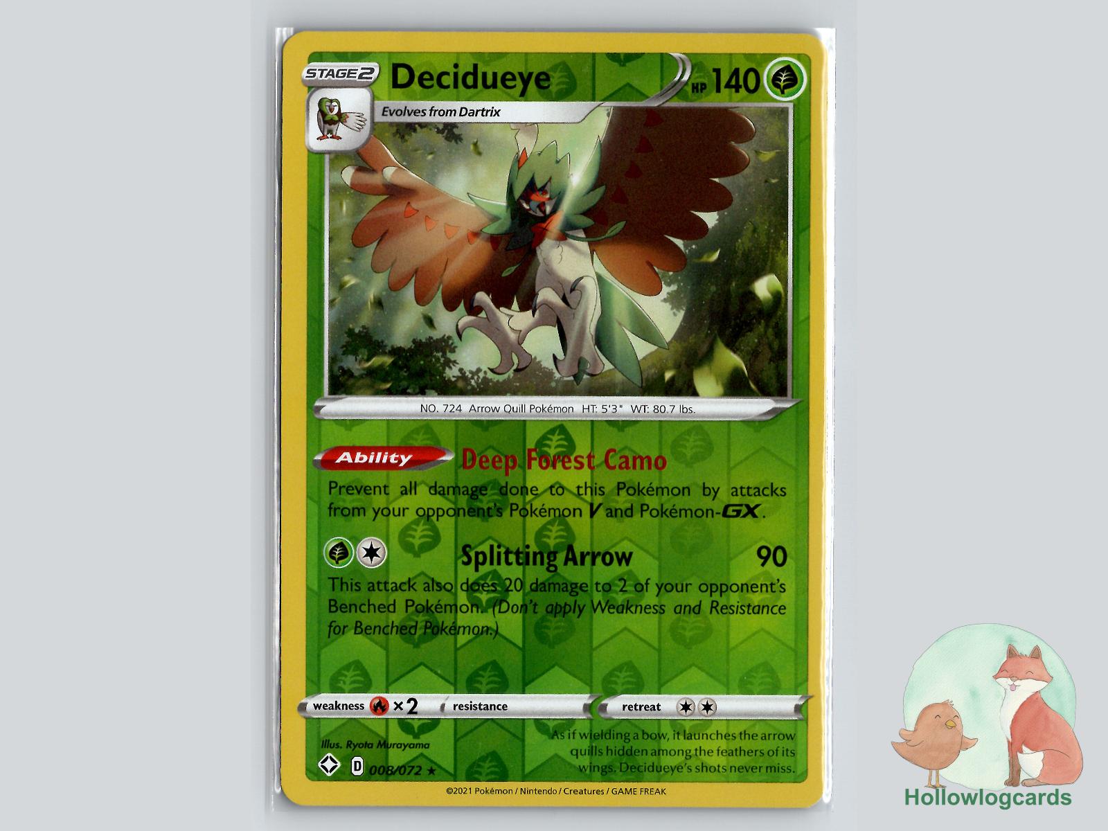Decidueye (008/072) - Shining Fates Pokémon Card