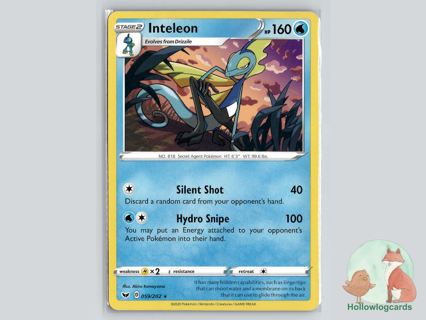 Inteleon (059/202) - Sword & Shield Pokémon Card