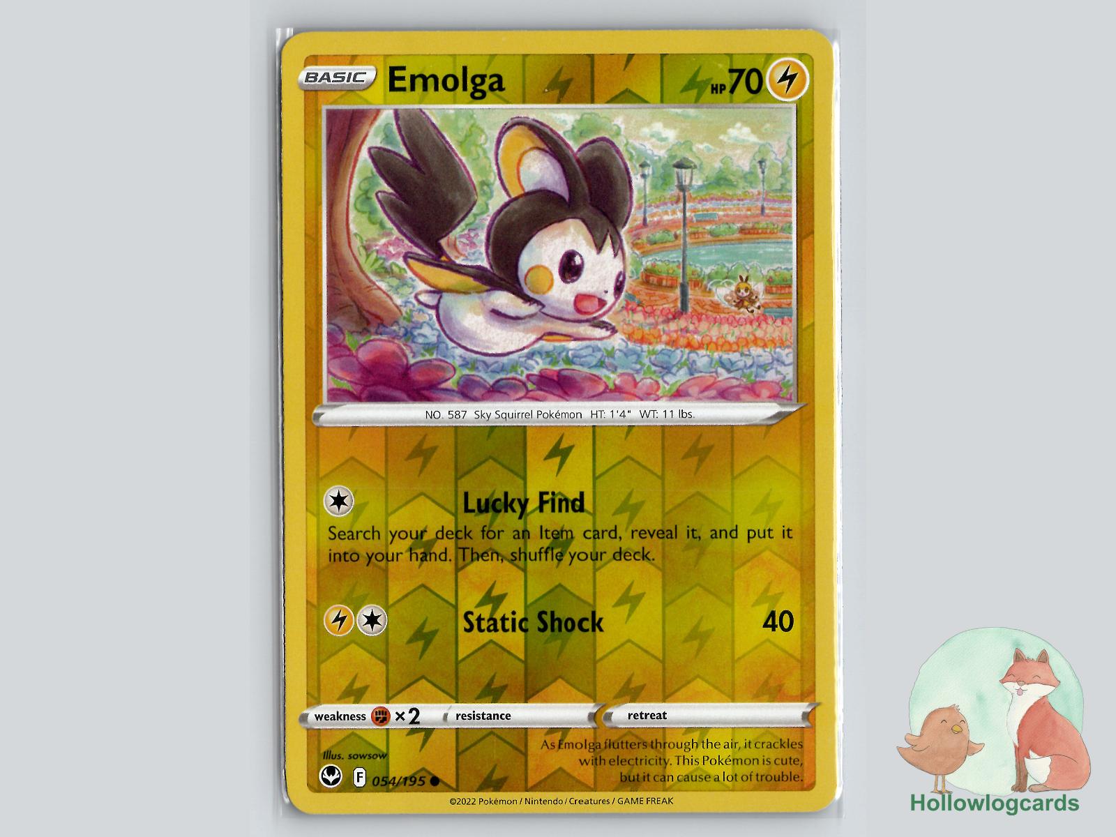 Emolga (054/195) - Silver Tempest Pokémon Card