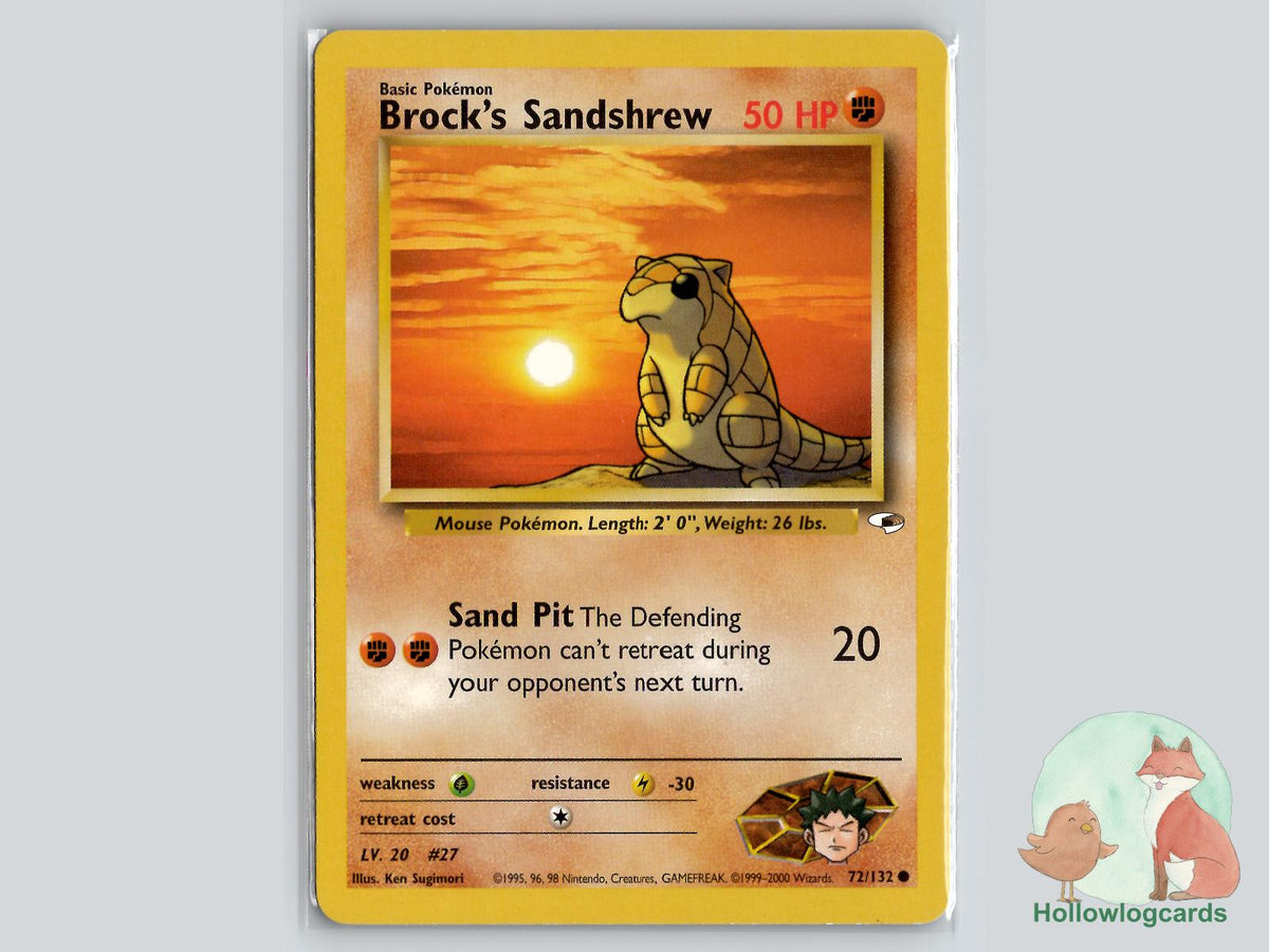 Brock's Sandshrew (72/132) - Gym Heroes Pokémon Card