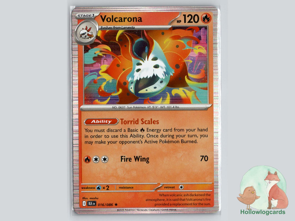 Volcarona (016/086) - Black Bolt Pokémon Card
