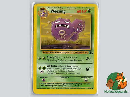 Weezing (45/62) - Fossil Pokémon Card