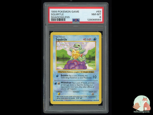 Graded Squirtle (63/102) Pokémon Card