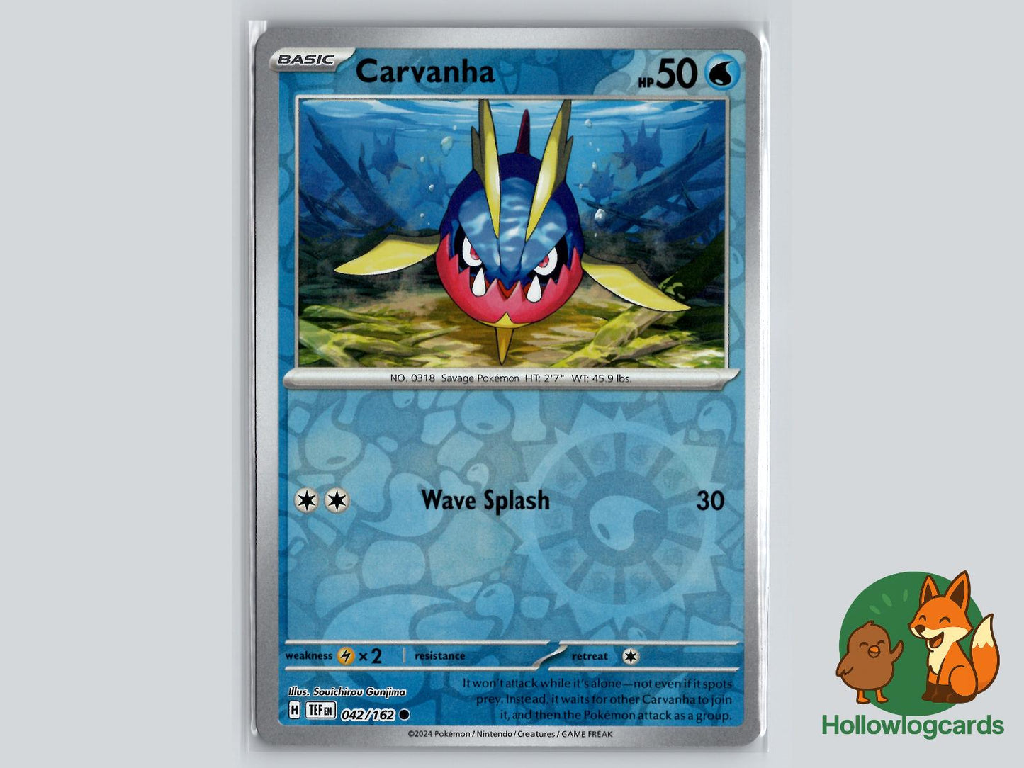 Carvanha (042/162) - Temporal Forces Pokémon Card