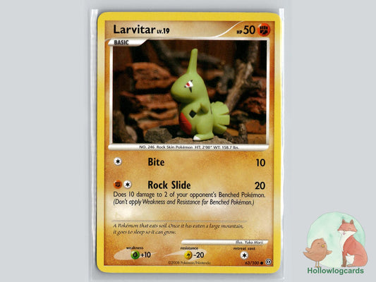 Larvitar (63/100) - Stormfront Pokémon Card