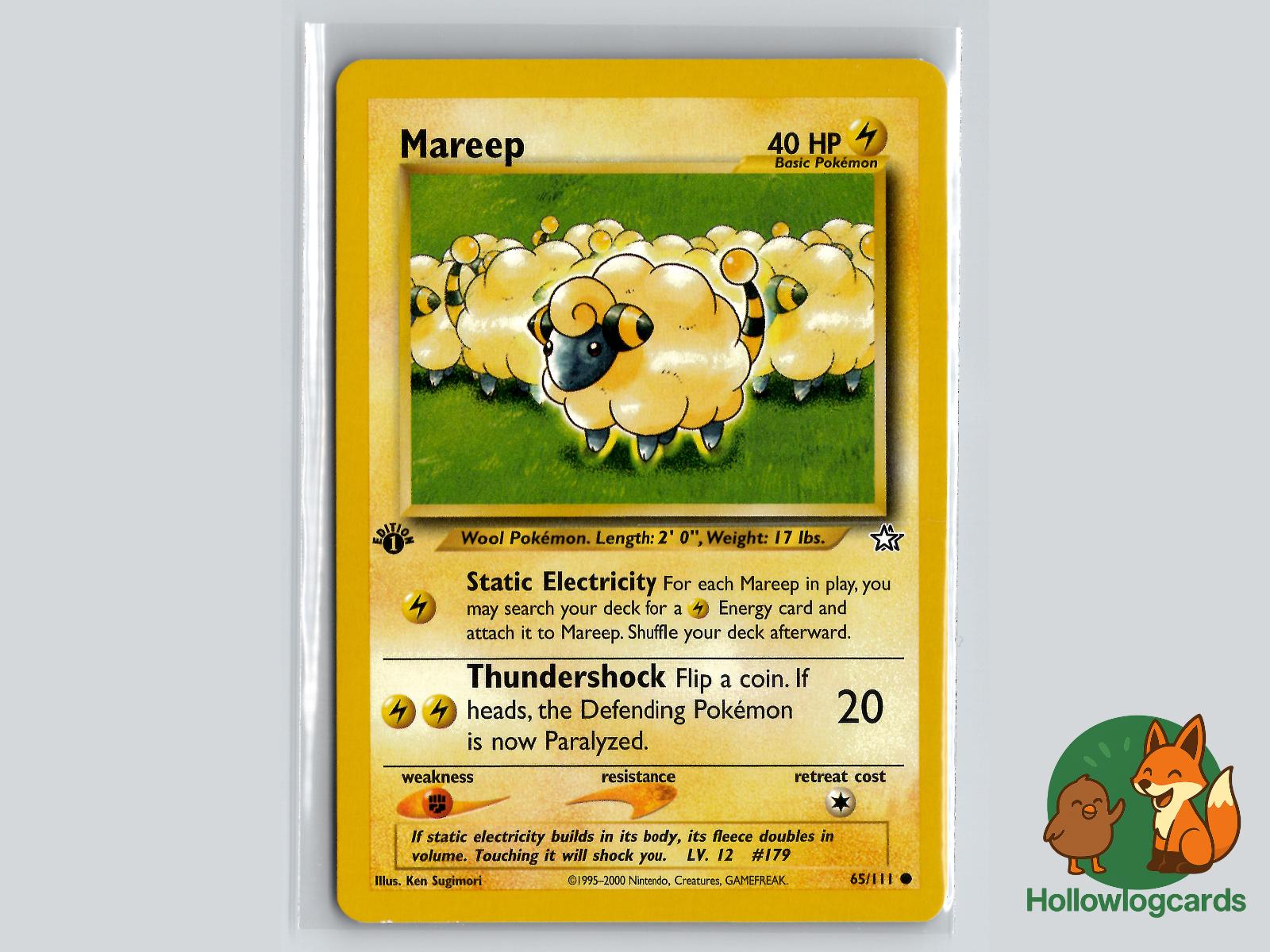 1st Edition Mareep (65/111) - Neo Genesis Pokémon Card