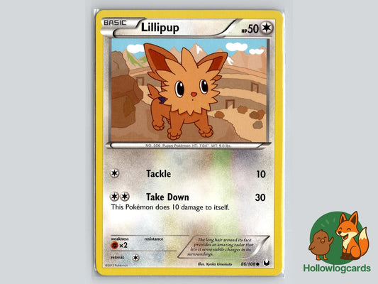 Lillipup (86/108) - Dark Explorers Pokémon Card