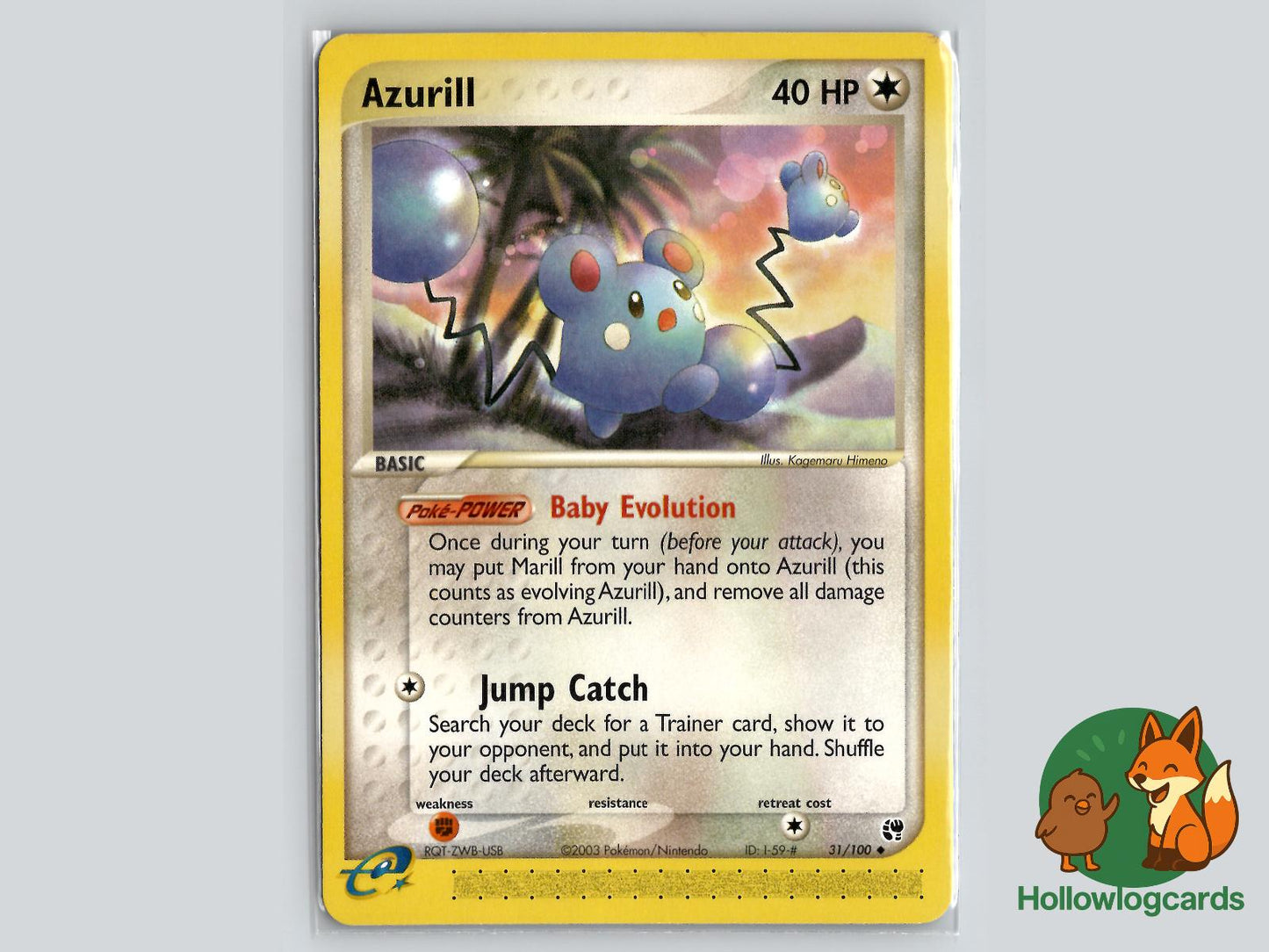 Azurill (31/100) - Sandstorm Pokémon Card