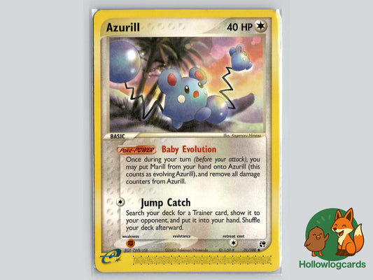 Azurill (31/100) - Sandstorm Pokémon Card