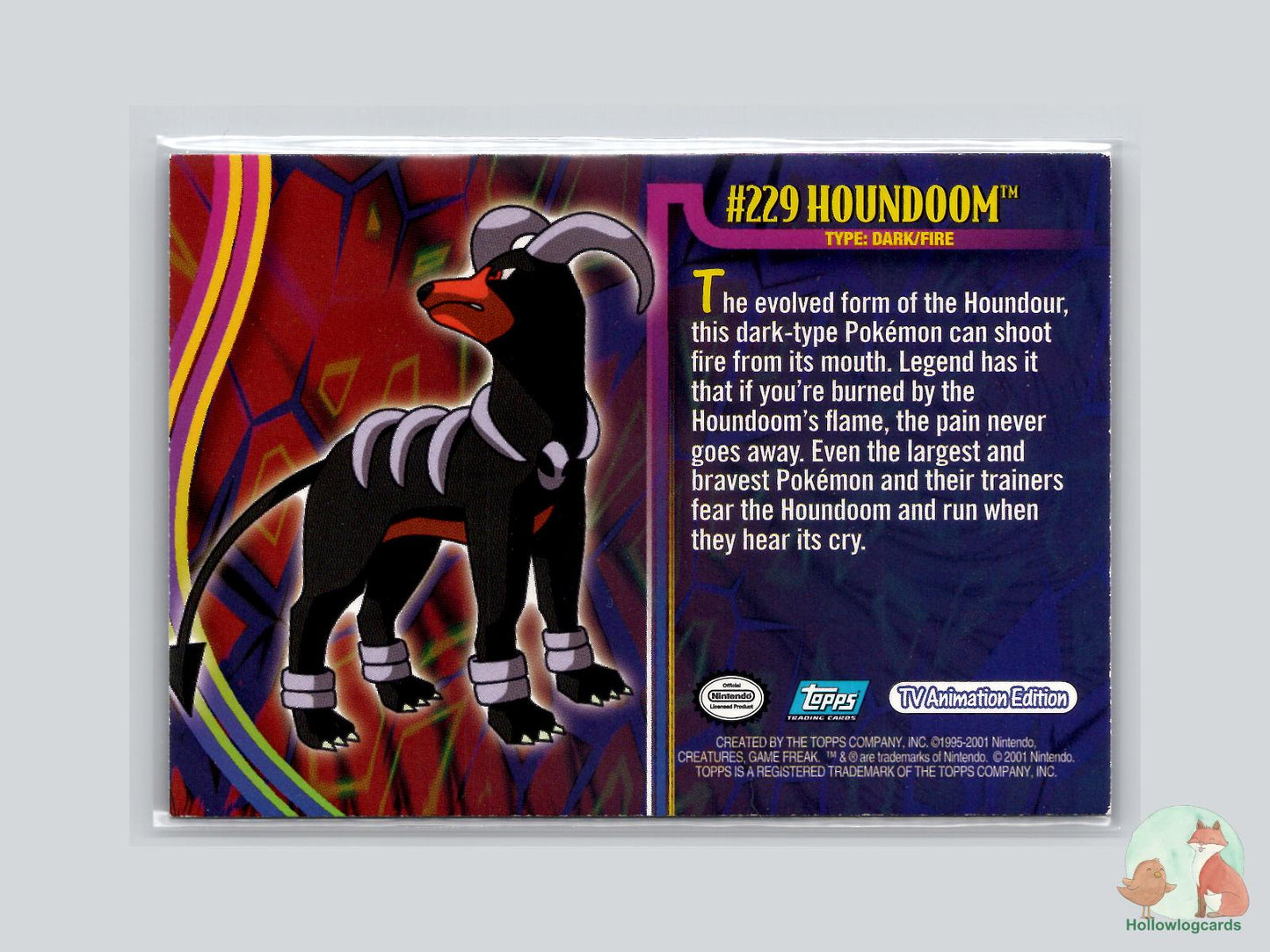 Houndoom (#229) Chrome - Topps Johto League Champions Trading Cards
