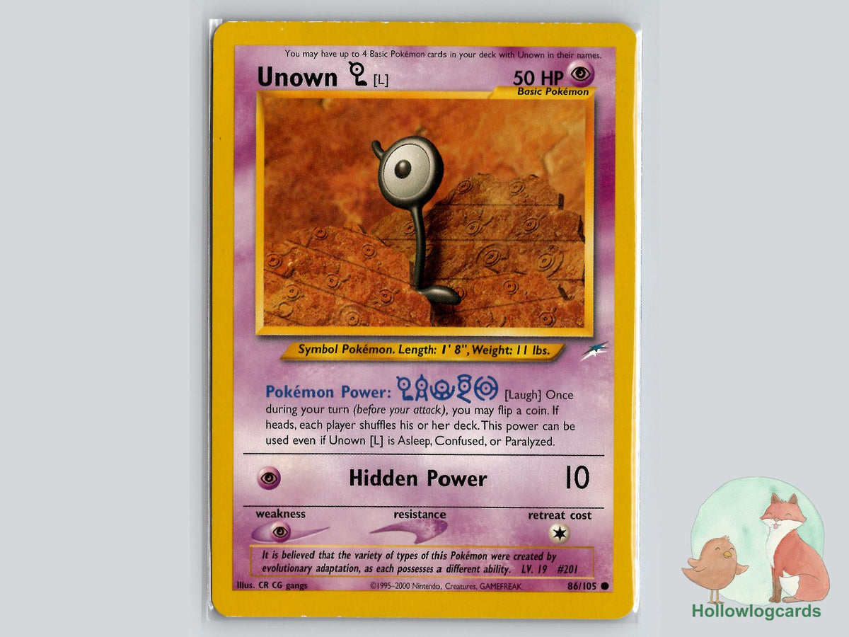 Unown [L] (86/105) - Neo Destiny Pokémon Card