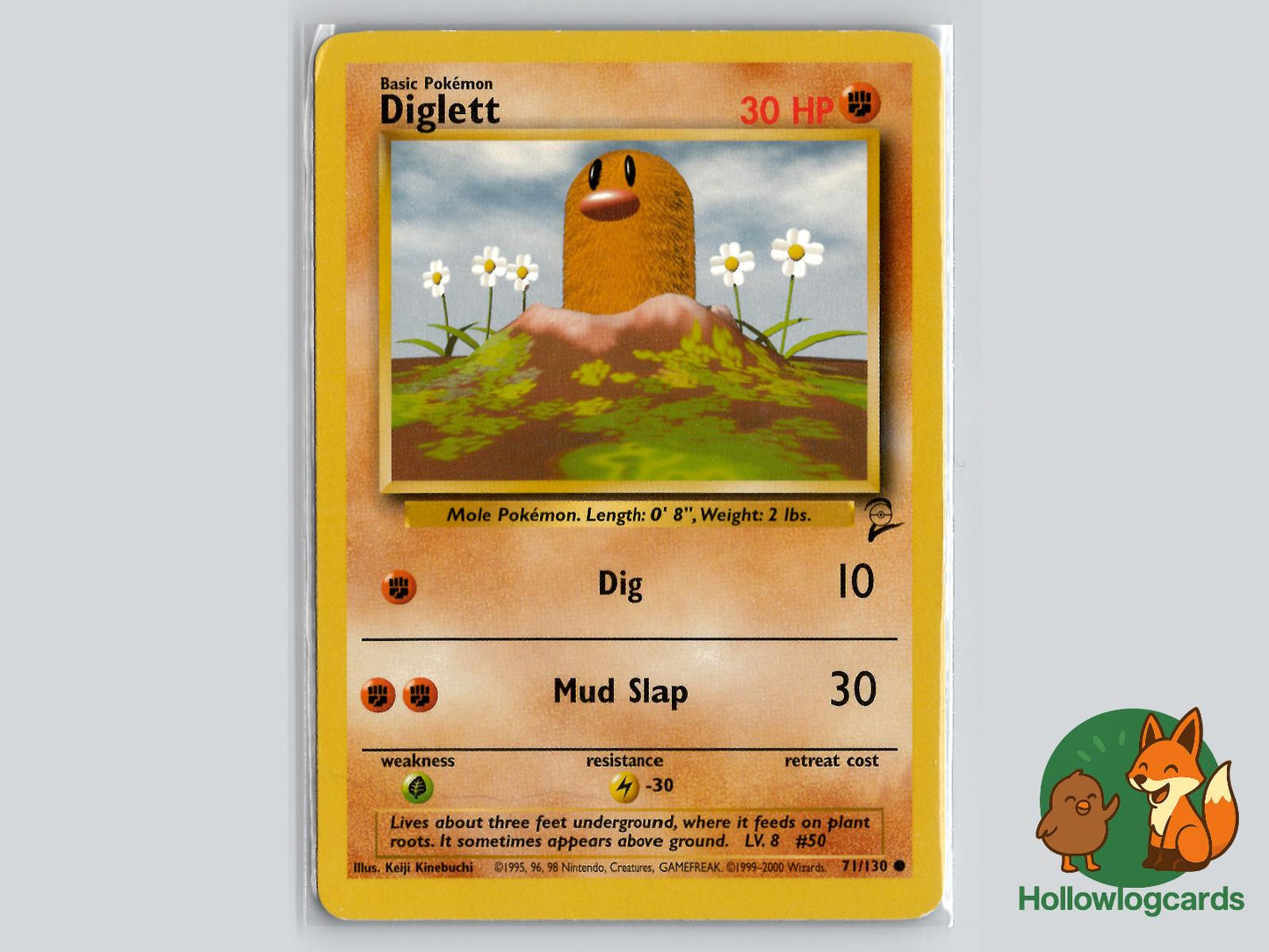 Diglett (71/130) - Base Set 2 Pokémon Card