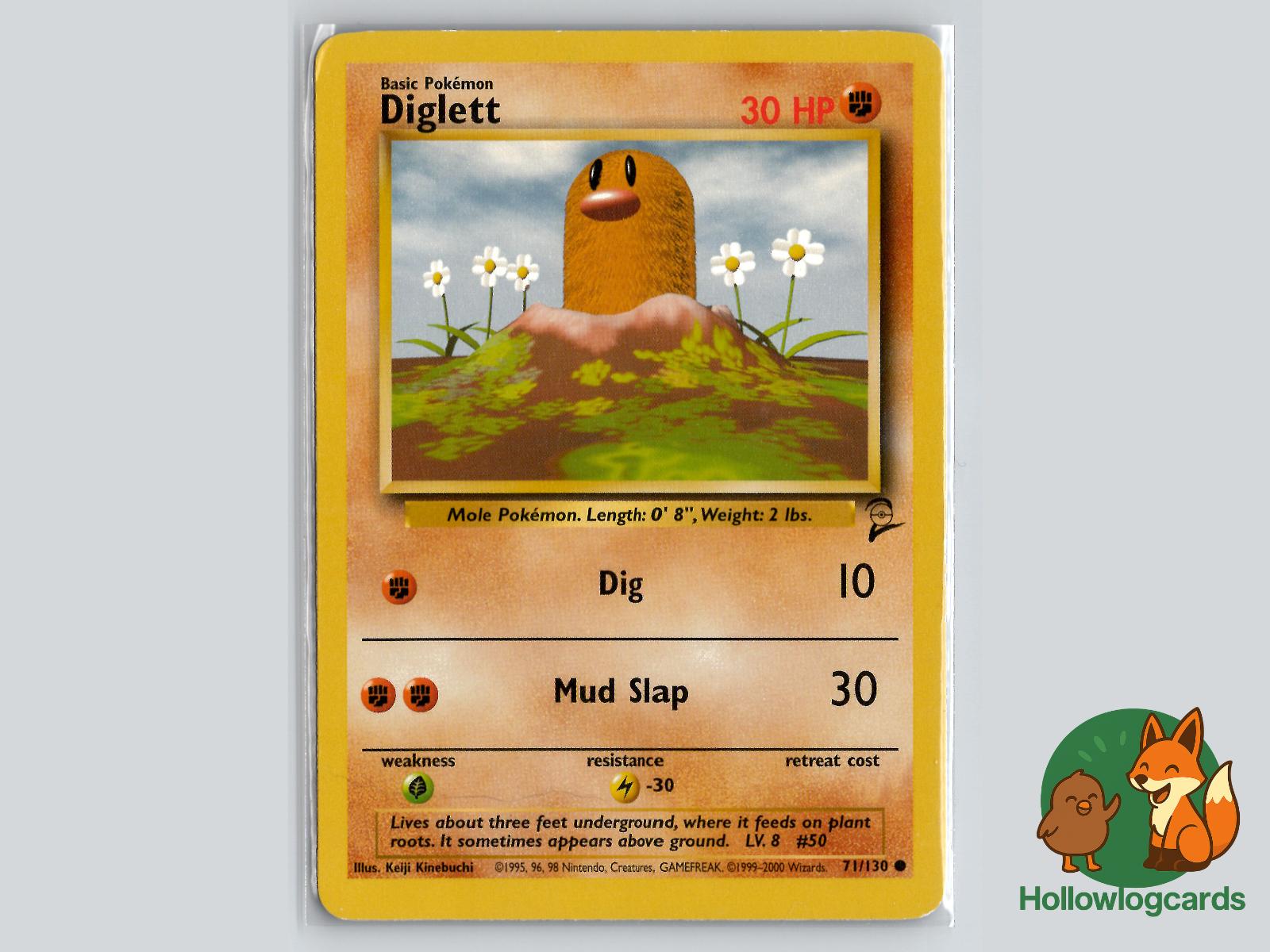 Diglett (71/130) - Base Set 2 Pokémon Card
