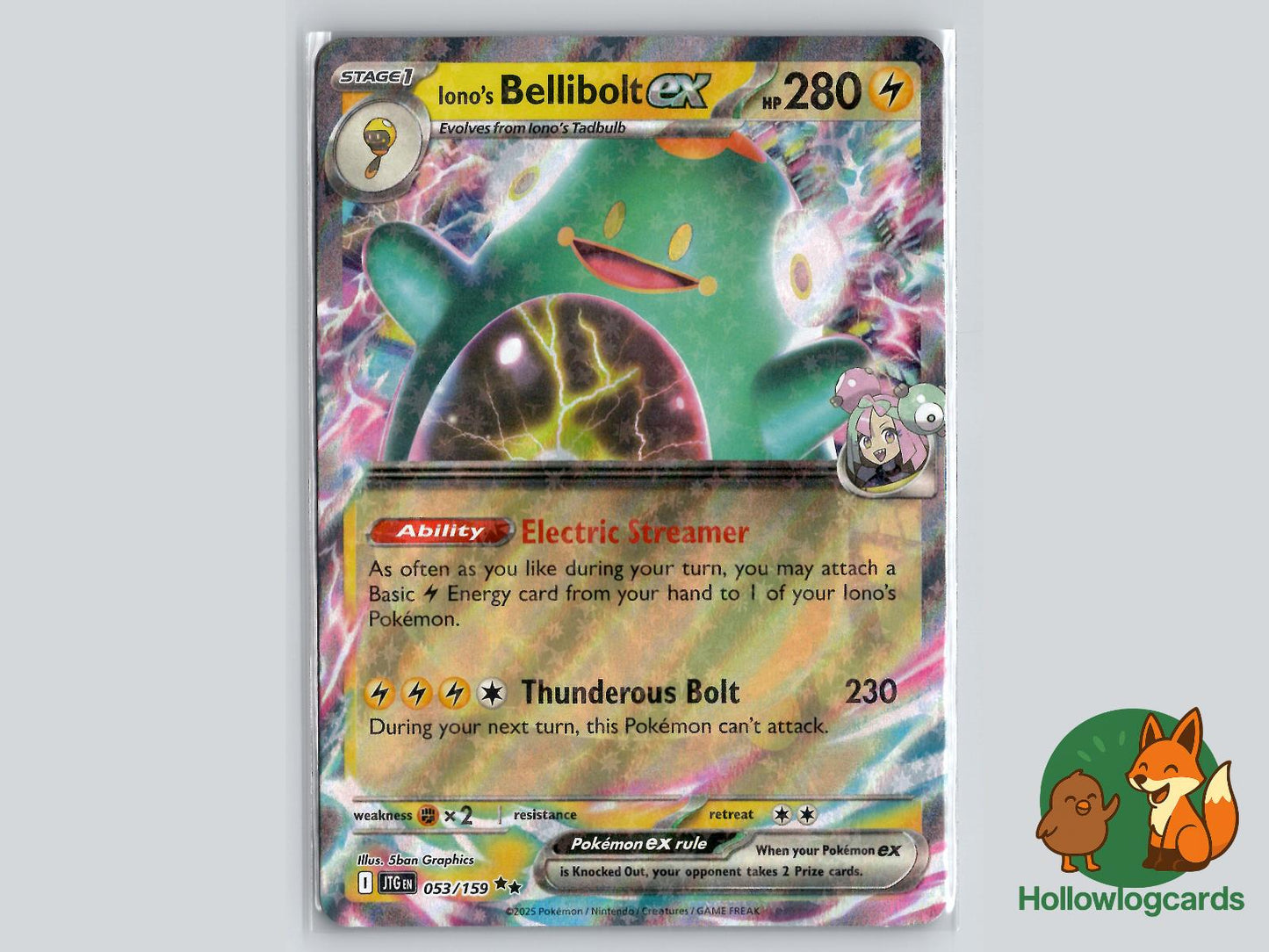 Iono's Bellibolt ex (053/159) - Journey Together Pokémon Card