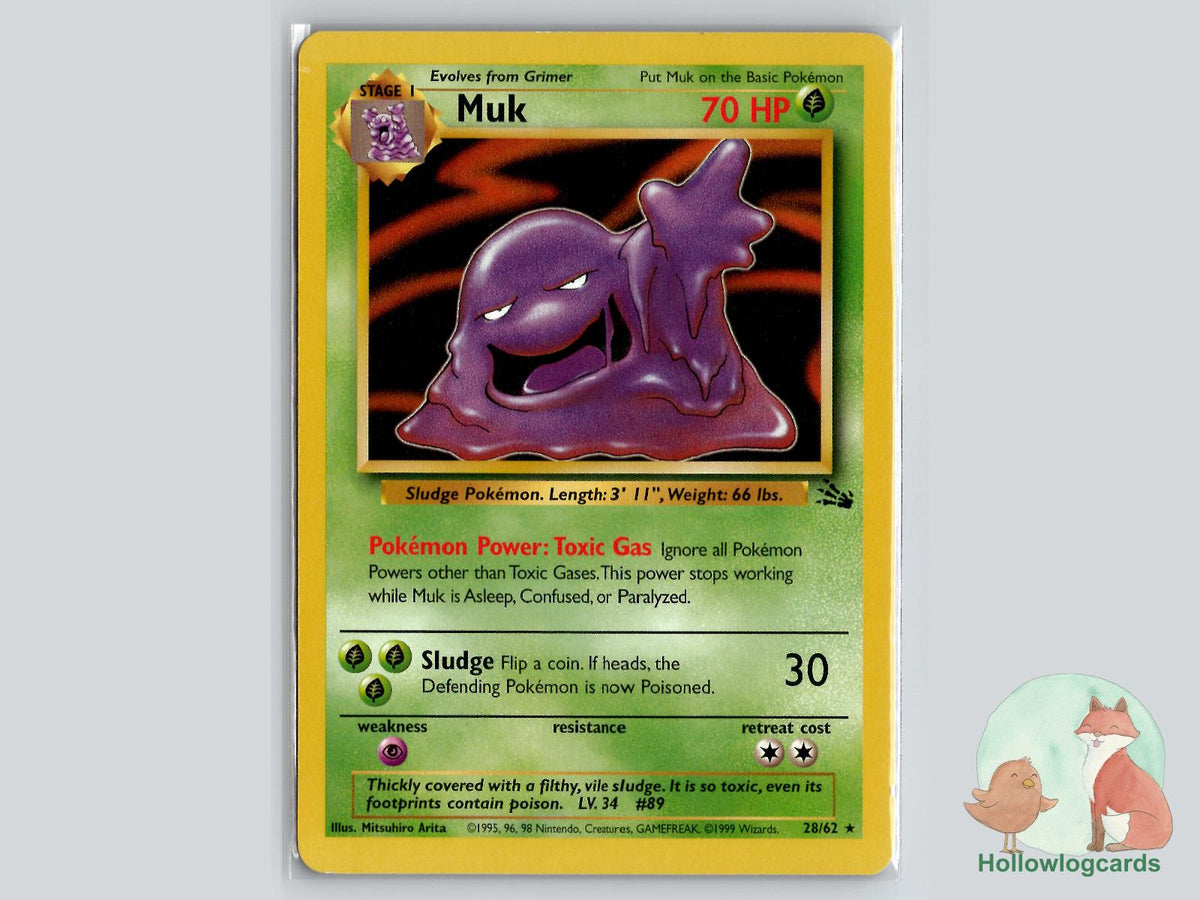 Muk (28/62) - Fossil Pokémon Card