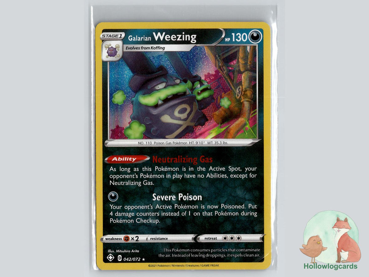 Galarian Weezing (042/072) - Shining Fates Pokémon Card
