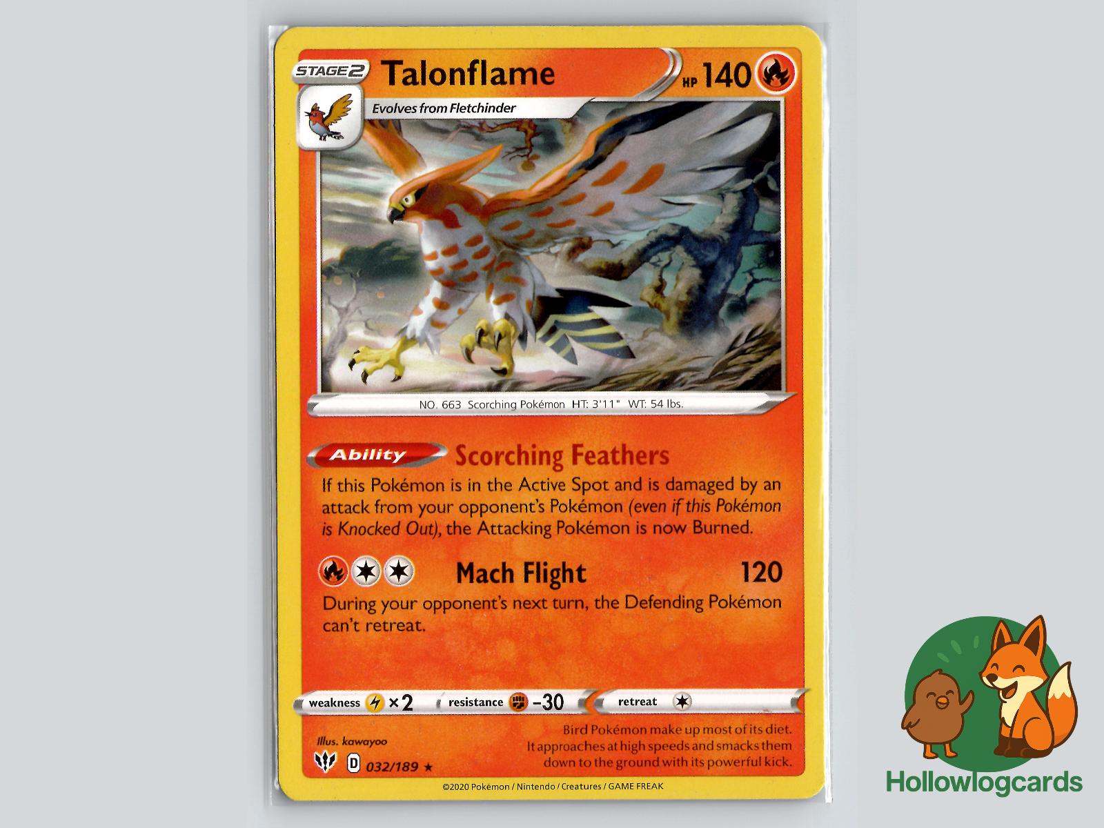 Talonflame (032/189) - Darkness Ablaze Pokémon Card