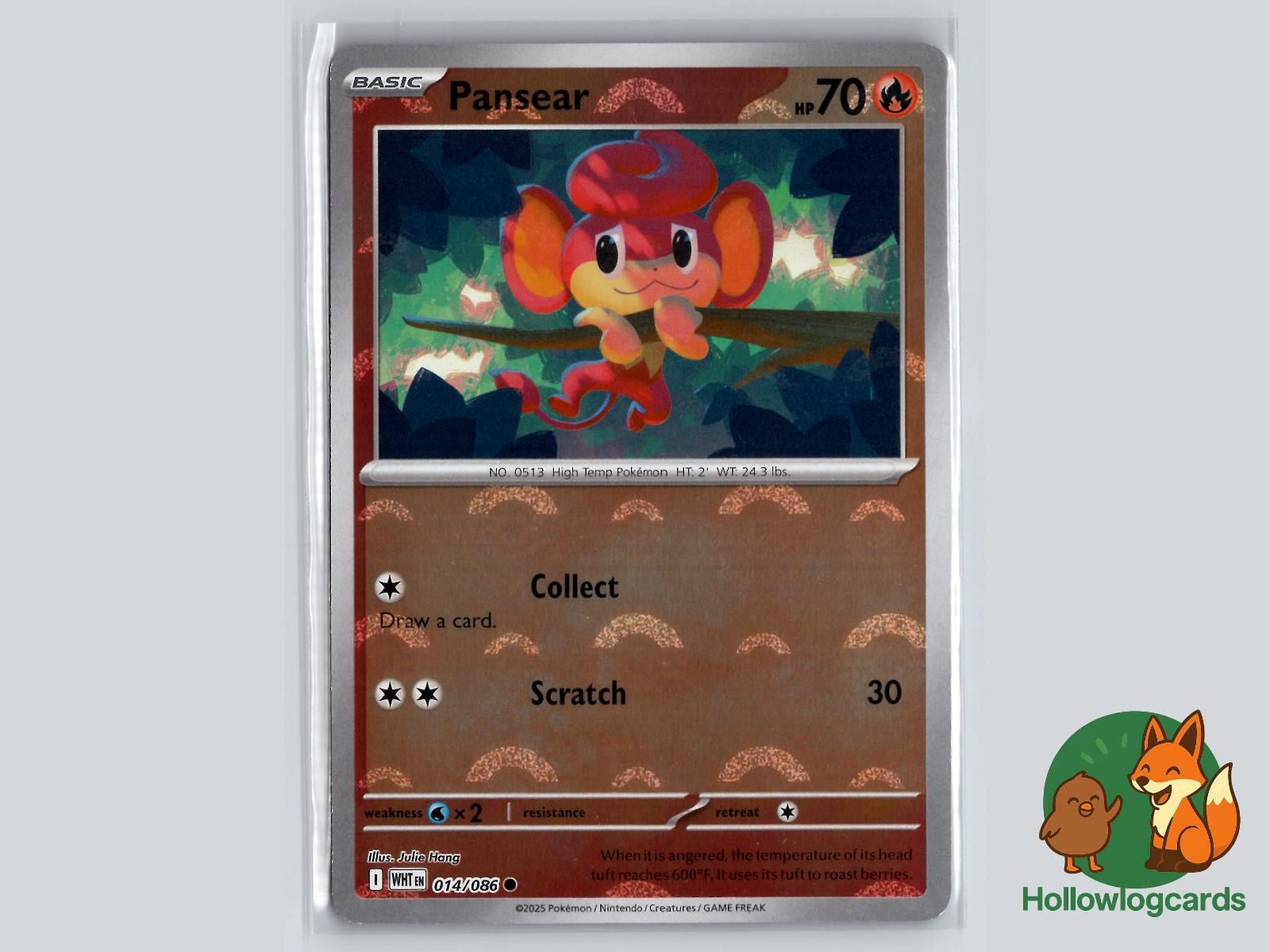 Pansear (014/086) - White Flare Pokémon Card