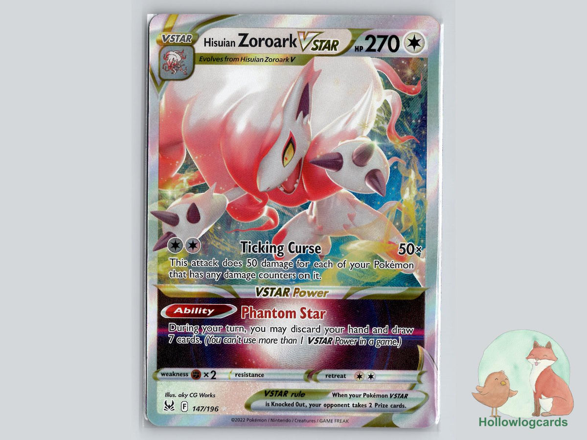 Hisuian Zoroark VSTAR (147/196) - Lost Origin Pokémon Card