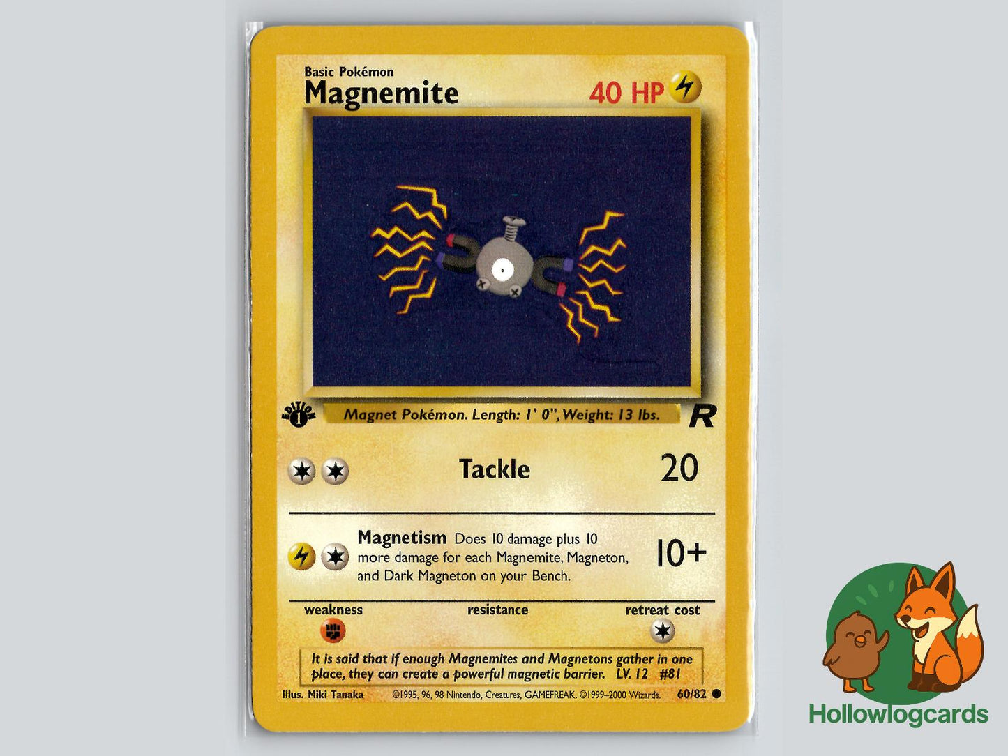 1st Edition Magnemite (60/82) - Team Rocket Pokémon Card