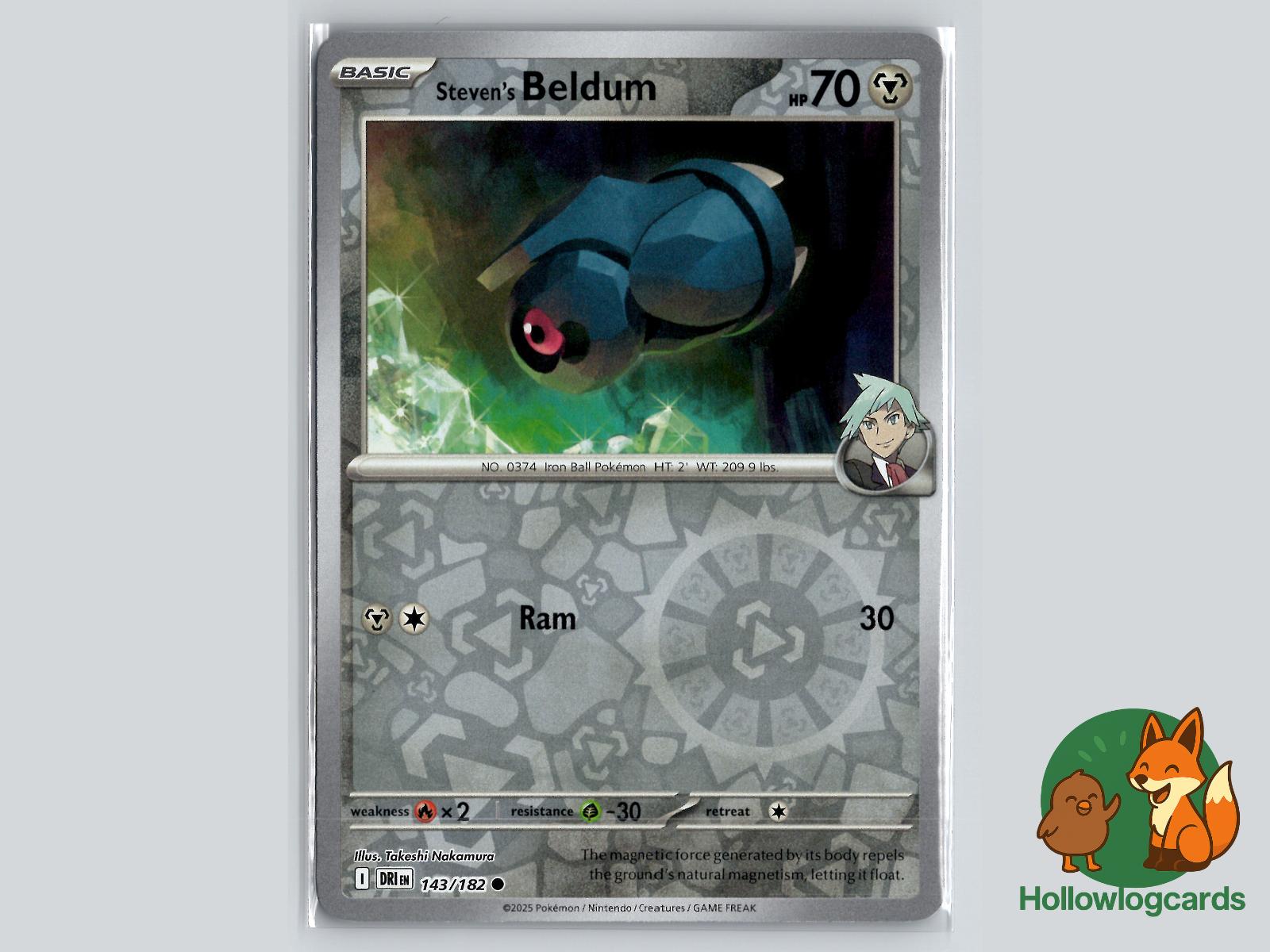 Steven's Beldum (143/182) - Destined Rivals Pokémon Card