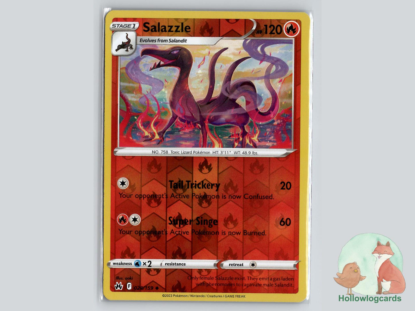 Salazzle (028/159) - Crown Zenith Pokémon Card