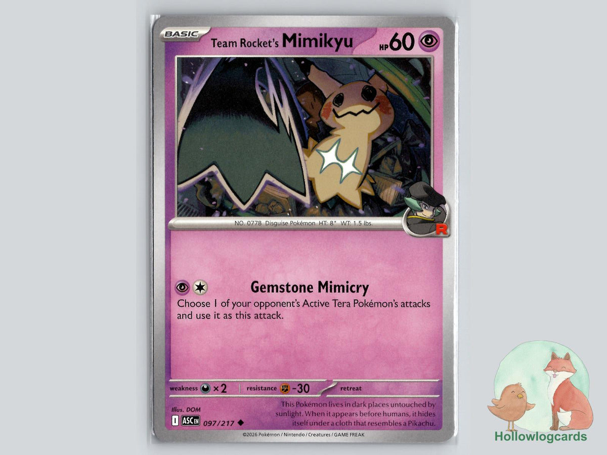 Team Rocket's Mimikyu (097/217) - Team Rocket Pokémon Card