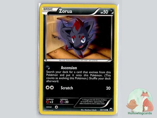 Zorua (69/108) - Dark Explorers Pokémon Card