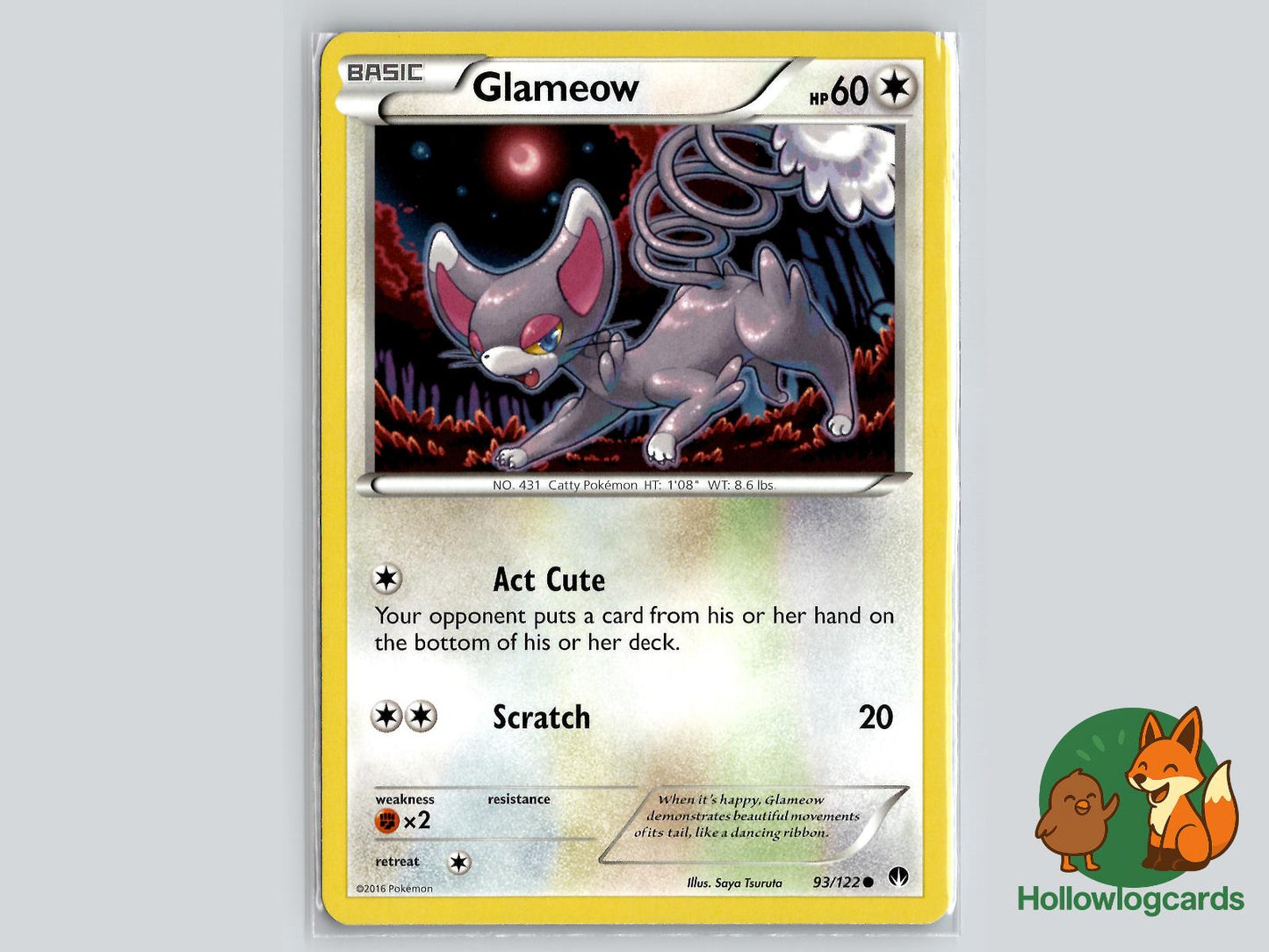Glameow (93/122) - BREAKpoint Pokémon Card