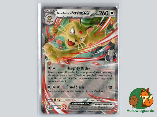 Team Rocket's Persian ex (150/182) - Destined Rivals Pokémon Card
