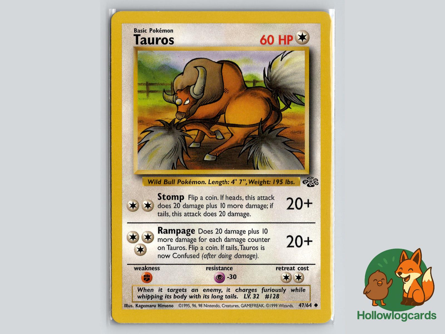 Tauros (47/64) - Jungle Pokémon Card