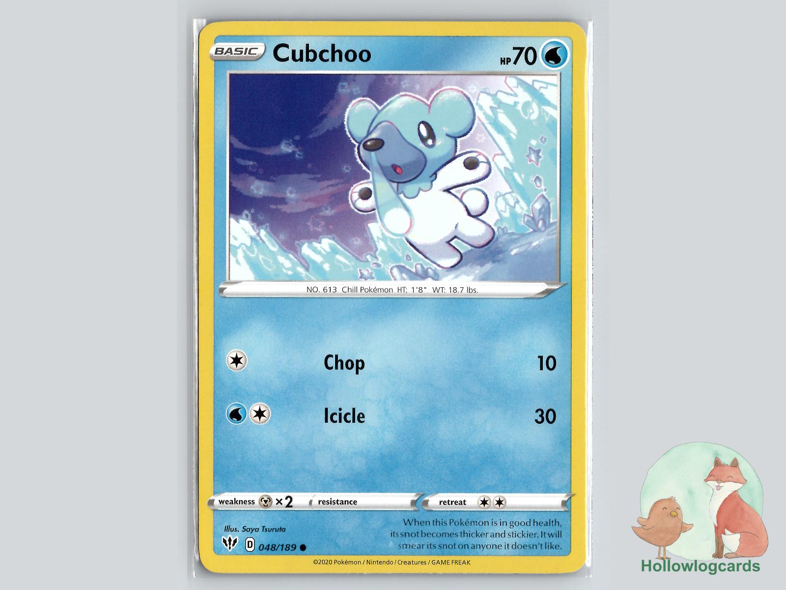 Cubchoo (048/189) - Darkness Ablaze Pokémon Card