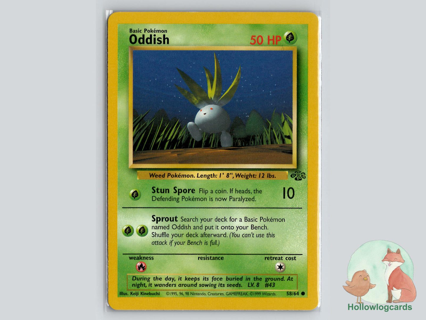 Oddish (58/64) - Jungle Pokémon Card