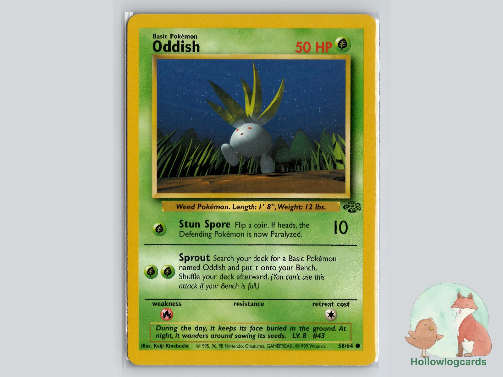Oddish (58/64) - Jungle Pokémon Card