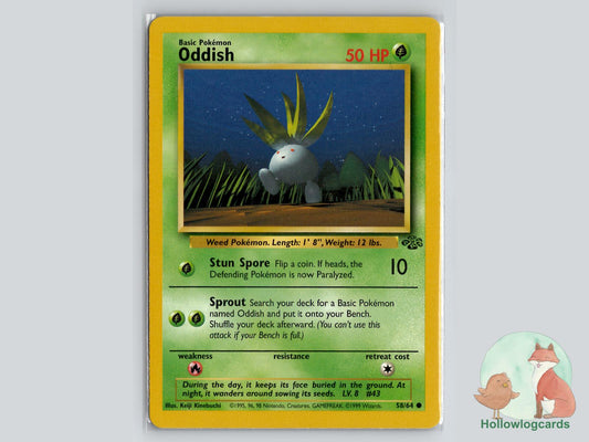 Oddish (58/64) - Jungle Pokémon Card