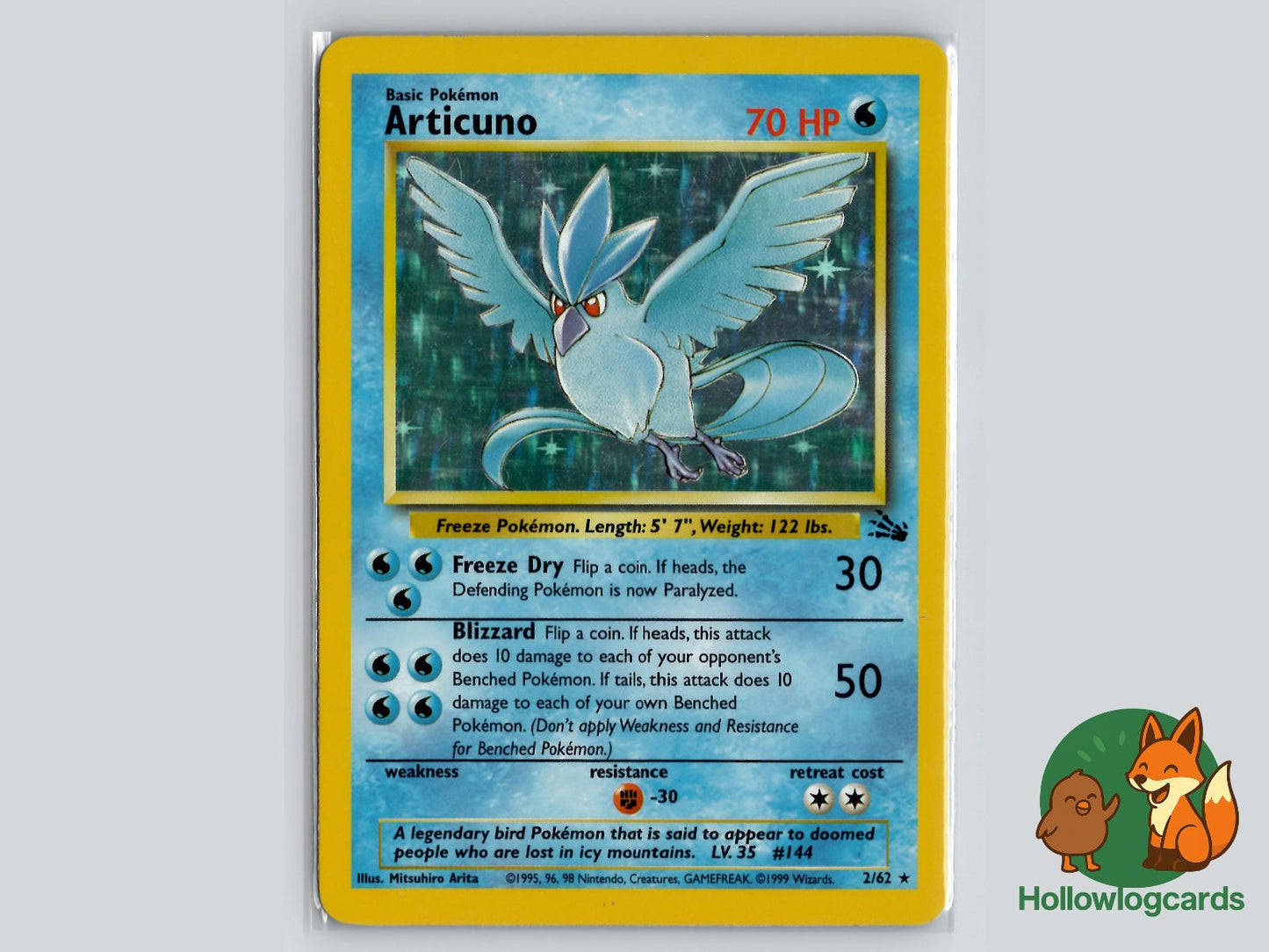 Articuno (2/62) - Fossil Pokémon Card
