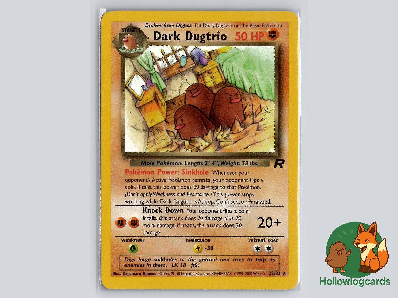 Dark Dugtrio (23/82) - Team Rocket Pokémon Card