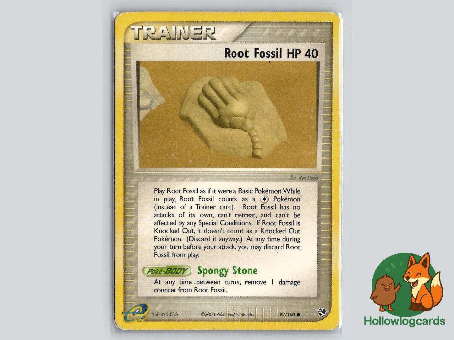 Root Fossil (92/100) - Sandstorm Pokémon Card