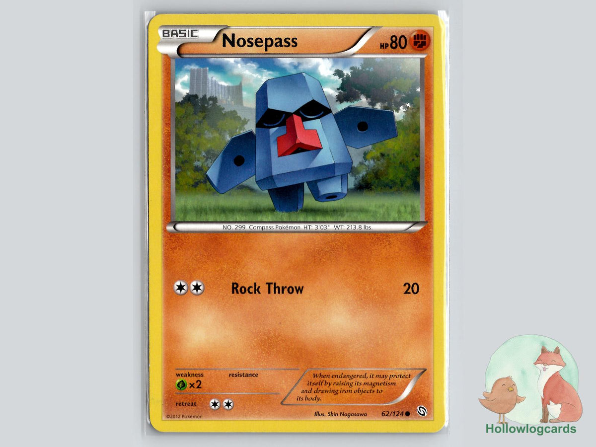 Nosepass (62/124) - Dragons Exalted Pokémon Card