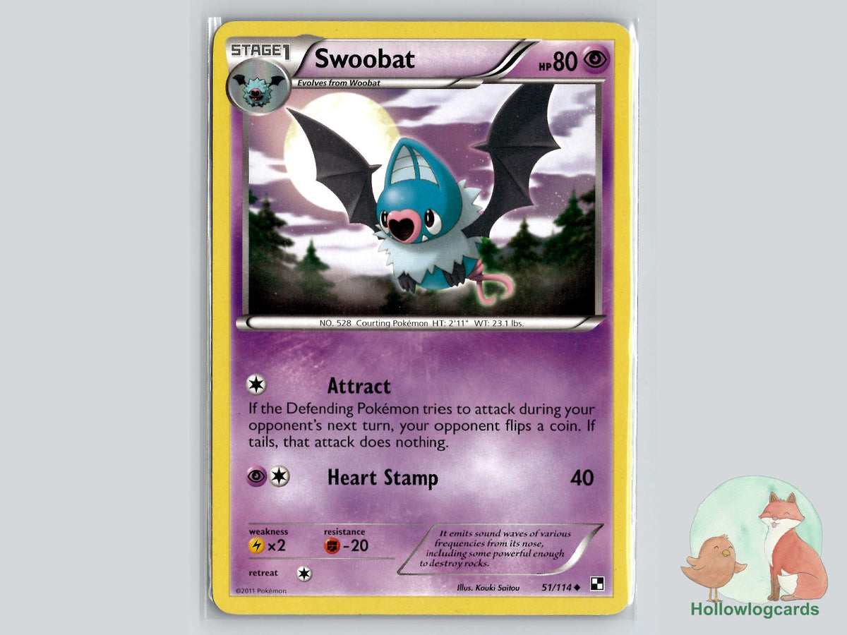 Swoobat (51/114) - Black & White Pokémon Card