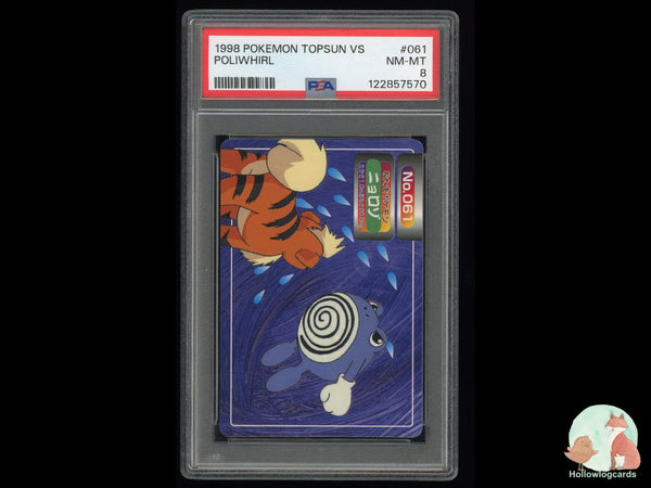 Graded Poliwhirl Growlithe (061) Topsun Vs - PSA 8