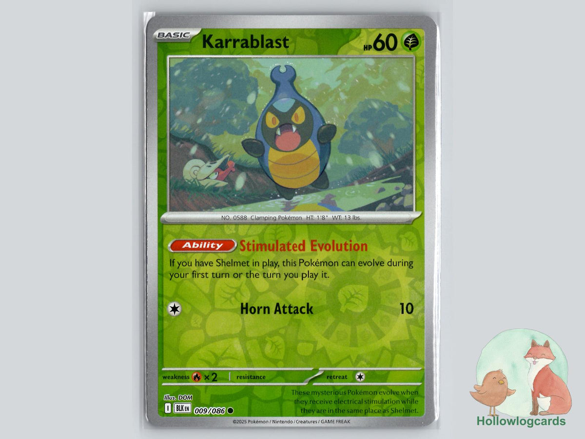Karrablast (009/086) - Black Bolt Pokémon Card