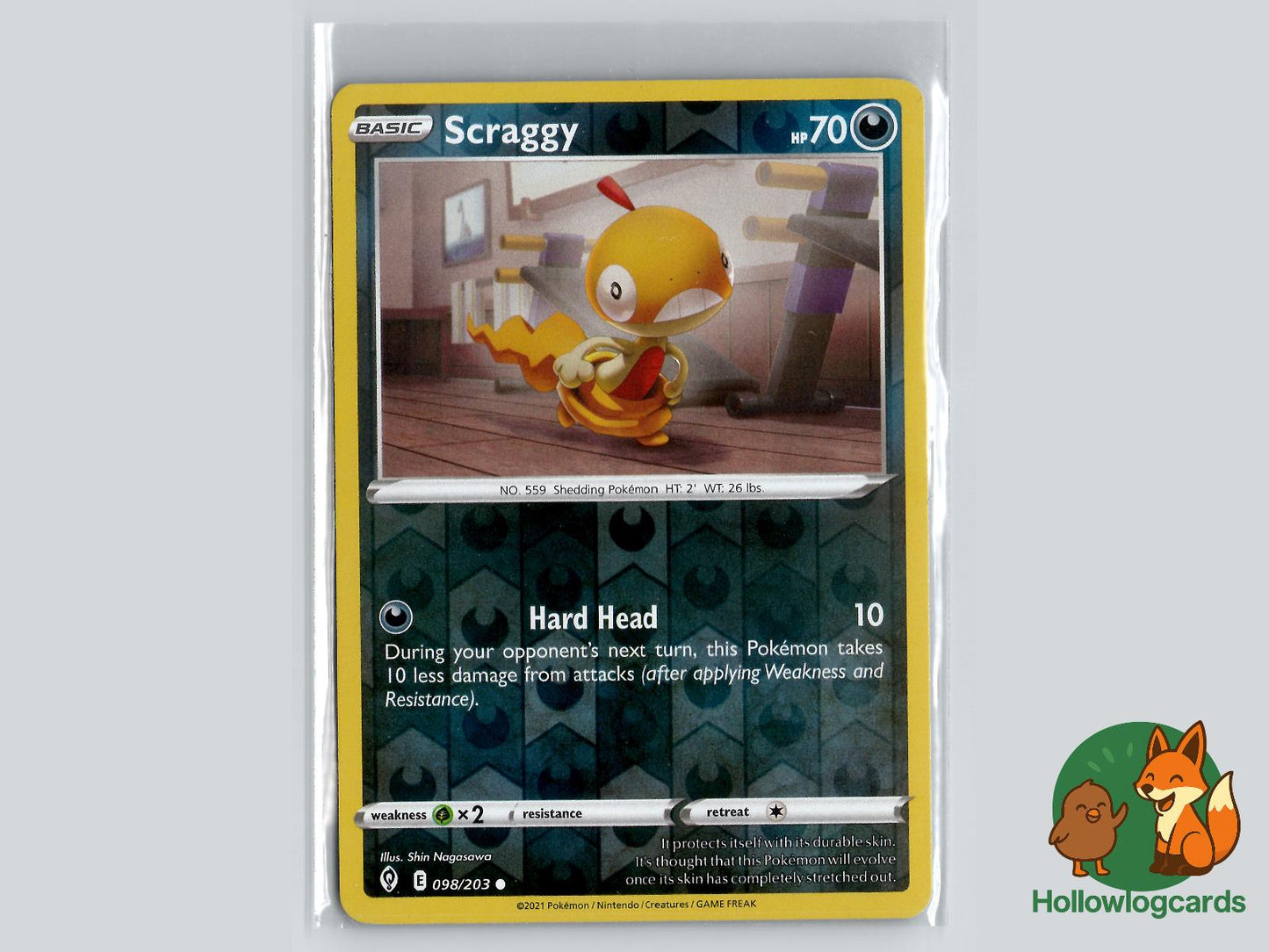 Scraggy (098/203) - Evolving Skies Pokémon Card