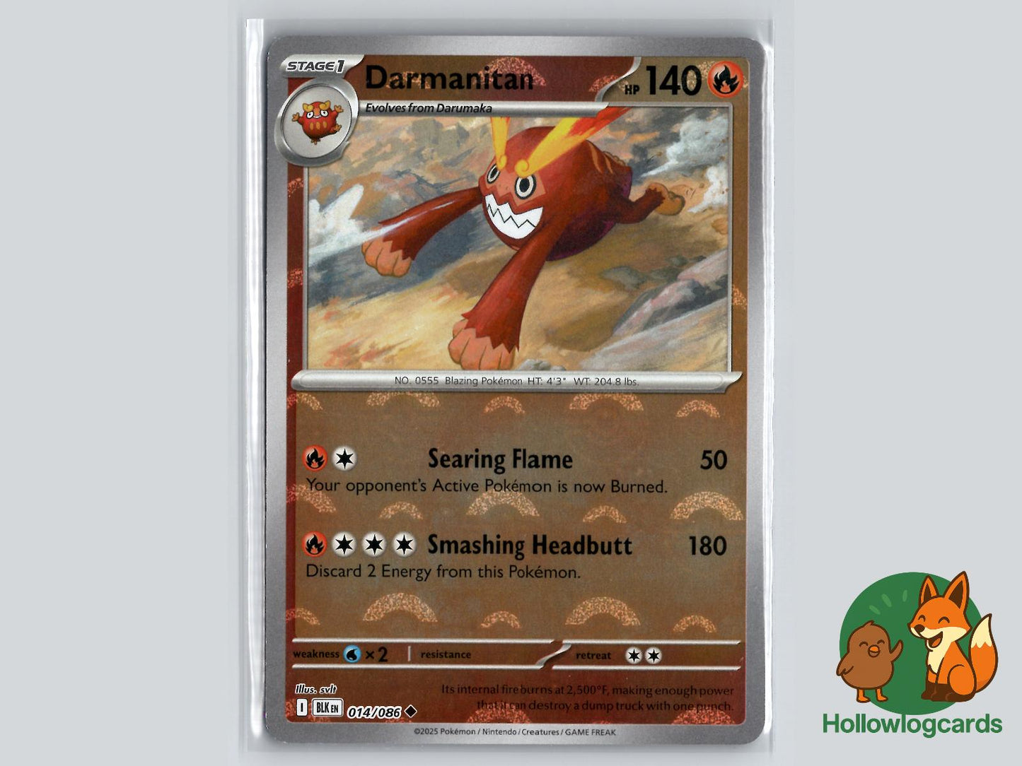 Darmanitan (014/086) - Black Bolt Pokémon Card