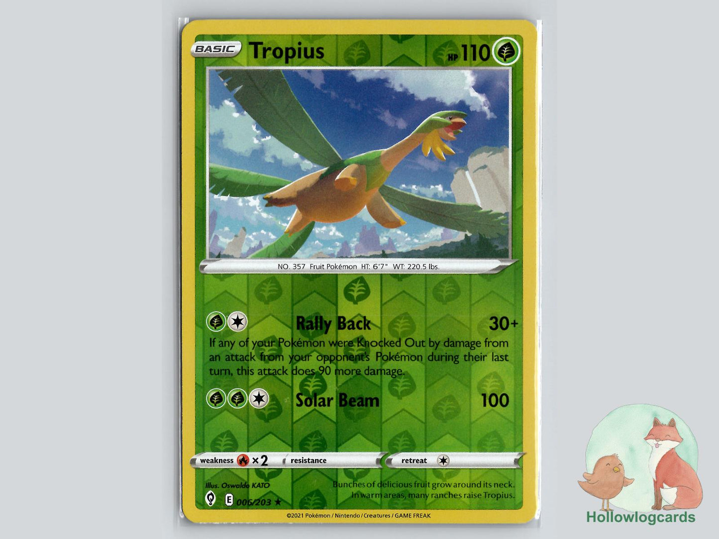 Tropius (006/203) - Evolving Skies Pokémon Card