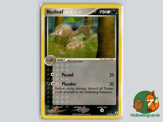 Nuzleaf (41/92) - Legend Maker Pokémon Card